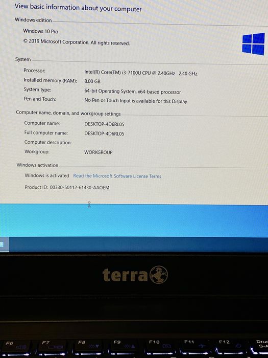 Vand Laptop Terra Mobile 15.6” i3 Gen 7 / 8GB DDR4 / Baterie 5h