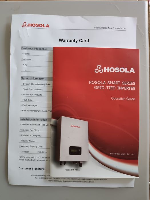Invertor solar On-Grid Hosola Smart 2200TL (2.2 kW) Panouri Fotovoltaice