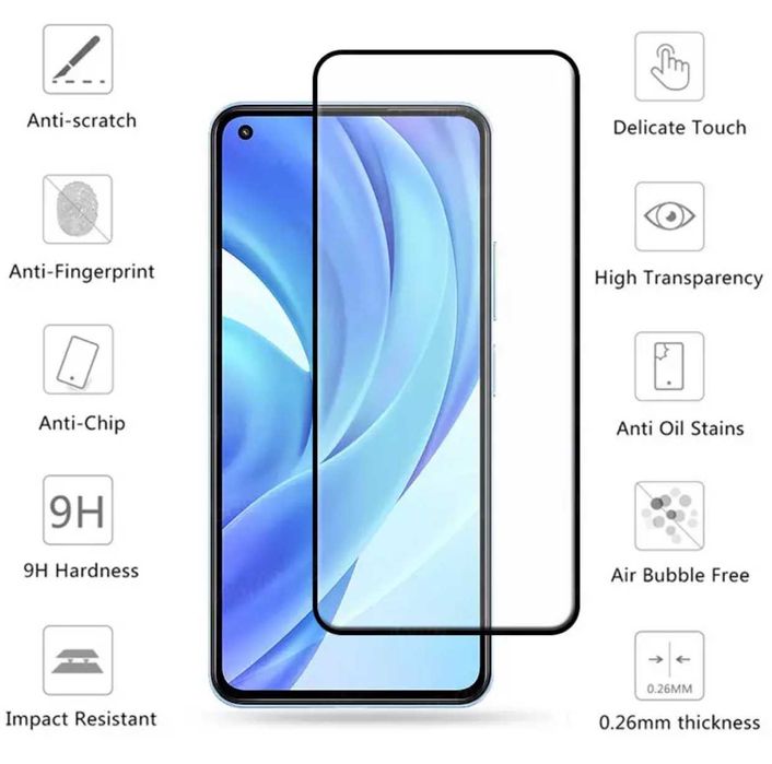 Folie CURBATA din sticla Full Glue pentru Xiaomi Mi 10 / Xiaomi Mi 11