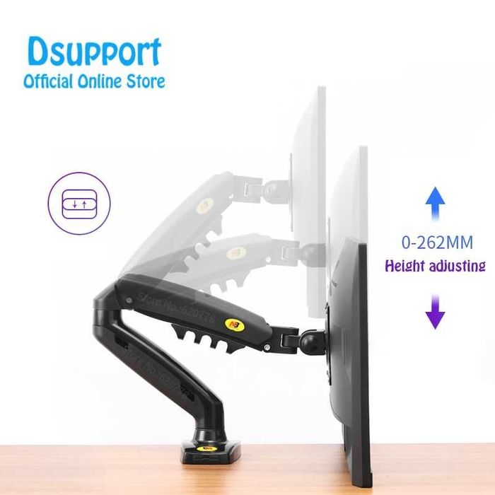 Кронштейн настольный с газовой пружиной крепление монитора north bаyou