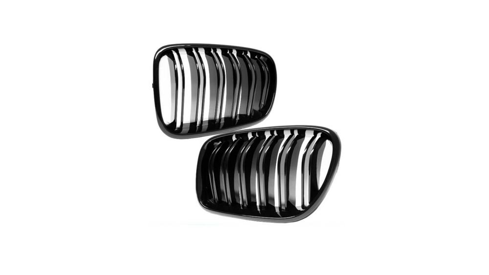 Set 2 grile duble, negru lucios, M Design pt BMW X3 F25 Nonfacelift