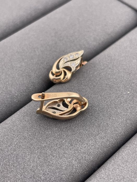Серьги из красного золота 585