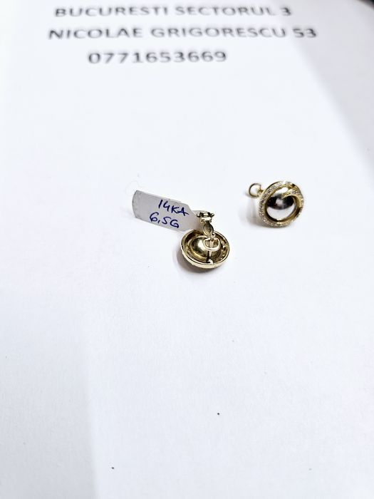 Vand cercei din aur 14 k 6.5 g cod 407