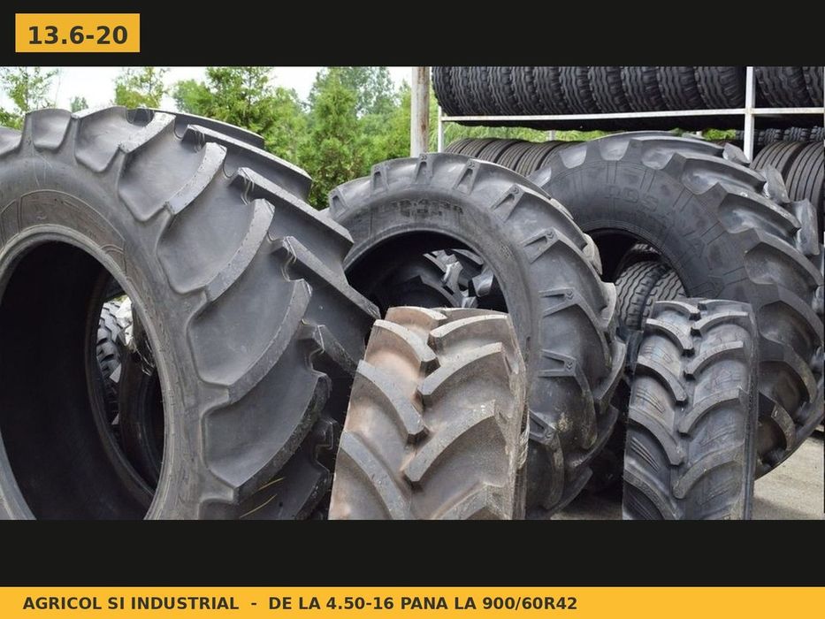 Anvelope Cauciucuri 13.6-20 13.6R20 13.6 20 13620 Rosava Buldo Miniincarcator si Industrial Utilaje Agricole SH Second Hand SECOND HAND Garantie 1 An