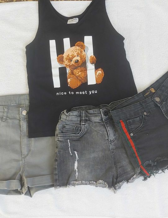 Къси дънкови панталони и потник