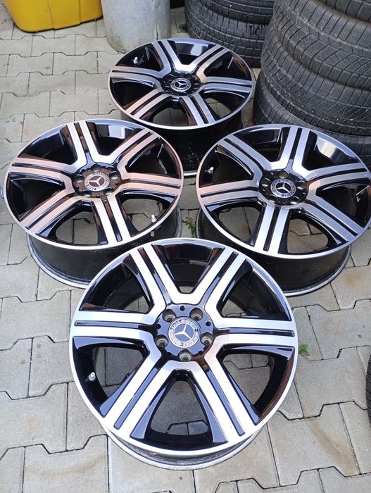 4 jante fara cauciucuri 5x112 R19 originale Mercedes GLC,ML,GLE GLK