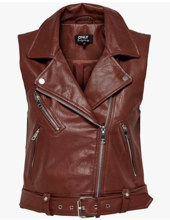 Дамски кожен елек Only