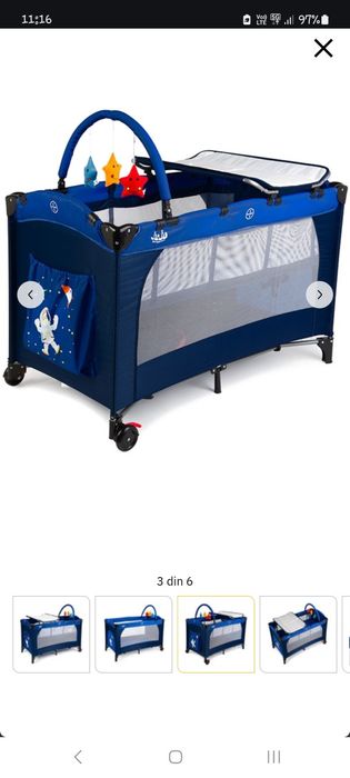 Pat / tarc calatorie Juju albastru