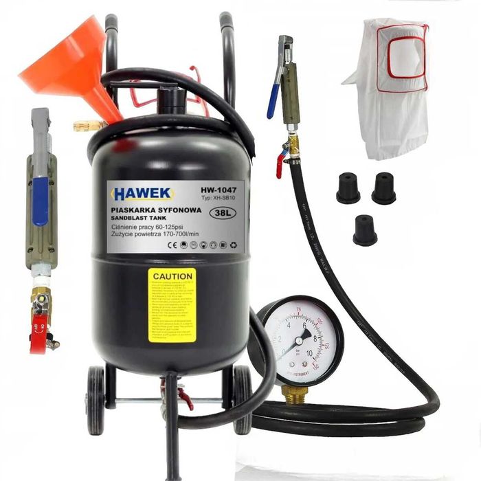 Пневматична пясъкоструйка тип балон 38л HAWEK