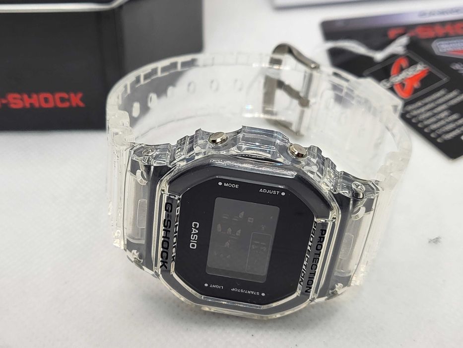 Ceas Casio g shock Classic dw b5600 THE Origin TRANSPARENT GLOSSY, Nou, Garantie 2 ani
