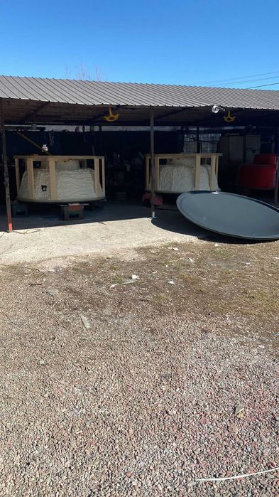 Ciubăr din fibră de sticlă cu soba - 2 m diametru, 6-7 persoane