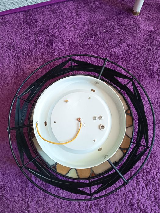 Set 2 lămpi stil Tiffany / Corpuri iluminat vitraliu sticlă
