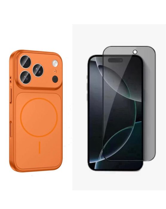 Husa Magsafe TPU + Folie Sticla Iphone 17/17 PRO/17 PRO MAX/17 AIR