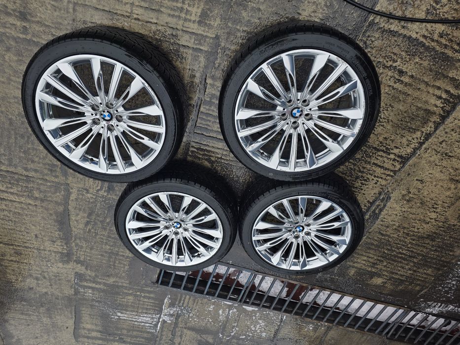 Jante g11 g12 originale cromate r20 cu cauciucuri noi 1200euro