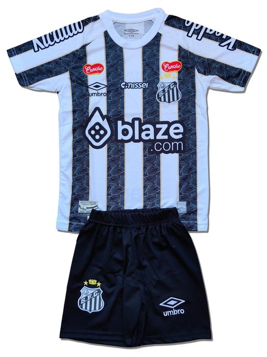 116, 128 Детски футболен екип Сантос комплект Неймар тениска Neymar Jr