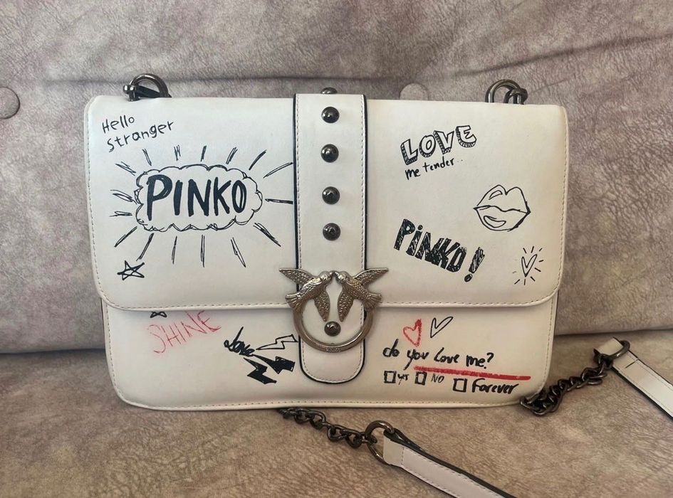 Чанта Pinko Love Graffiti голям размер
