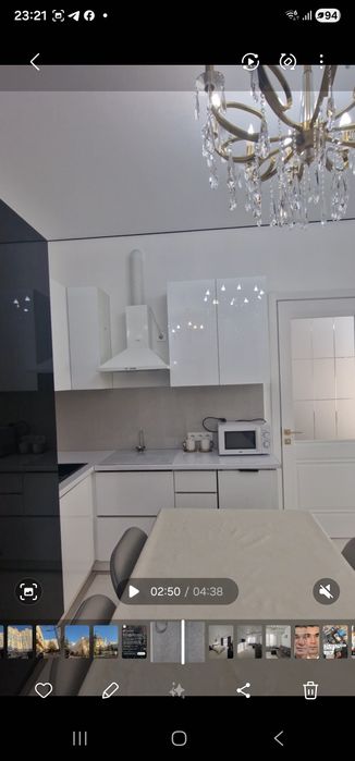 Кухонный гарнитур глянцевый со шкафом