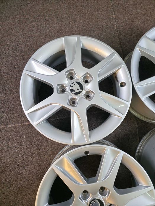 4 Jante Aliaj 5x112 16'' OE Skoda Octavia Superb Karoq YETI / VW Golf Sharan Passat Tiguan Touran Caddy T-ROC