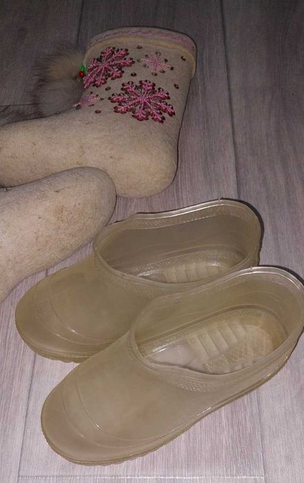 Валенки детские с галошами