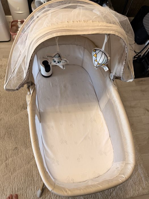 Vand Patut bebelus Lionelo cu Protectie Animale 0-9 kg, culoare beige