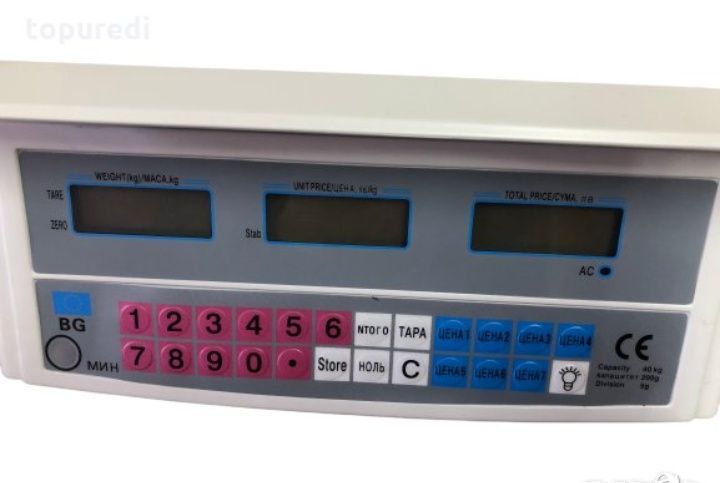 Електронна везна до 40 кг. с копчета на български
