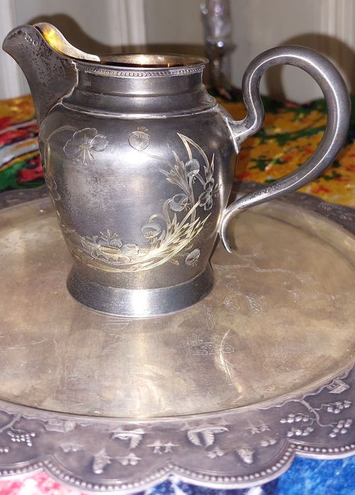 Антикварный Молочник Серебро 84 пробы Вес 160 грамм По Цене за 1 грамм