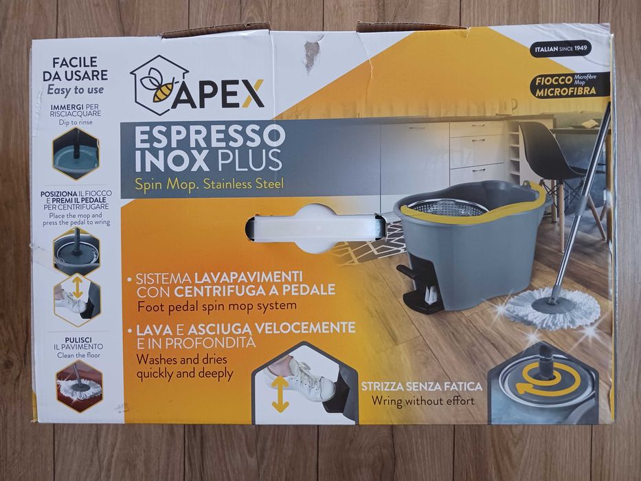 Нов комплект въртящ се моп с кофа Apex