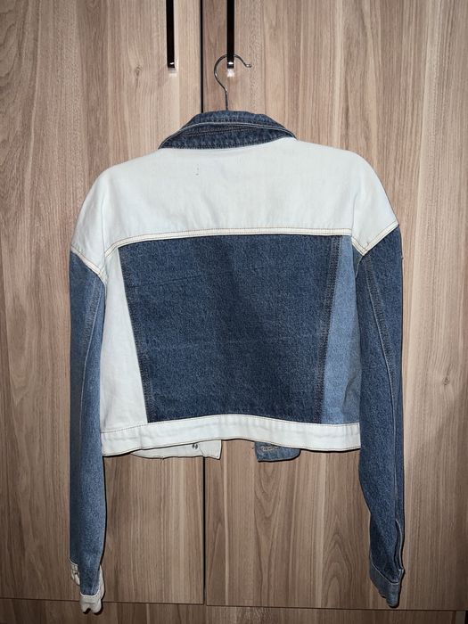 Джинсовая кроп куртка missguided