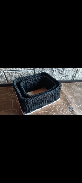 вязаные корзинки