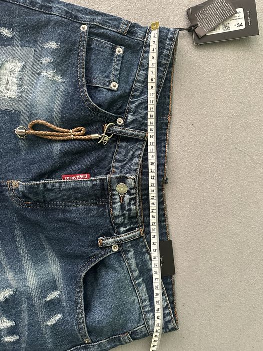 Къси Дънки Dsquared Потур Широк Крачол