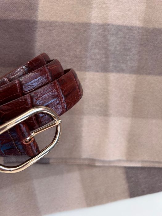 Сет от вълнен кариран шал и дамски колан Zara said