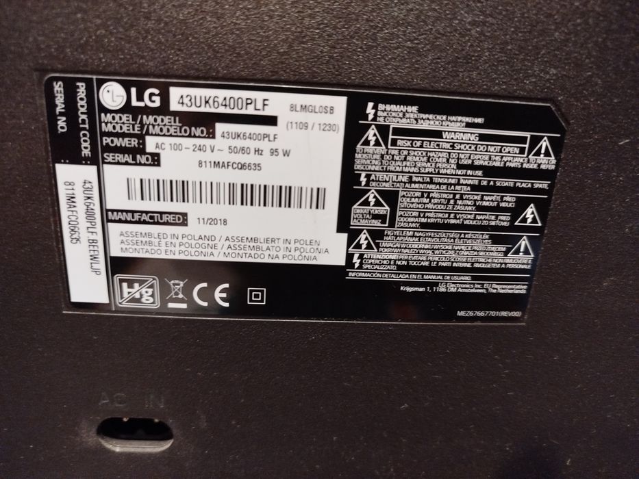 Televizor LG 4K Ultra HD diagonala 108 cm