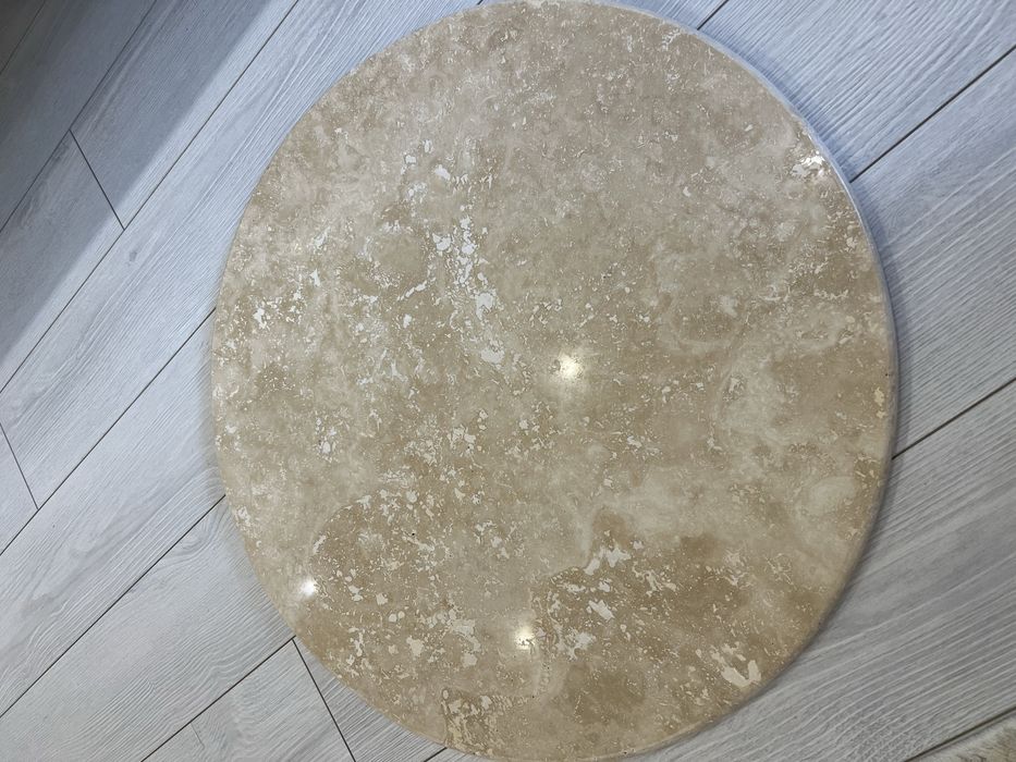 Кръгъл плот за маса от травертин