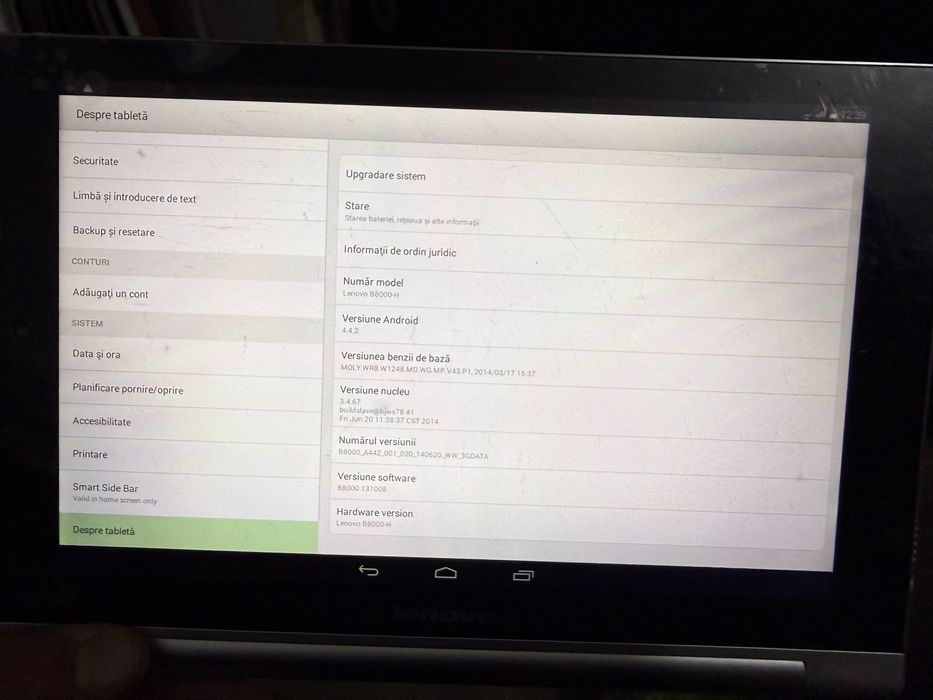 Tableta lenovo folie pe ecran