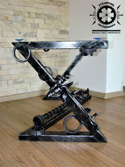 Masa model 2 stil industrial, masa cafea, steampunk,unicat