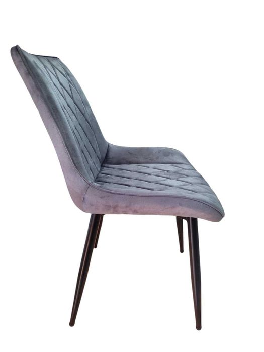 Трапезен стол Мариса сиво кадифе