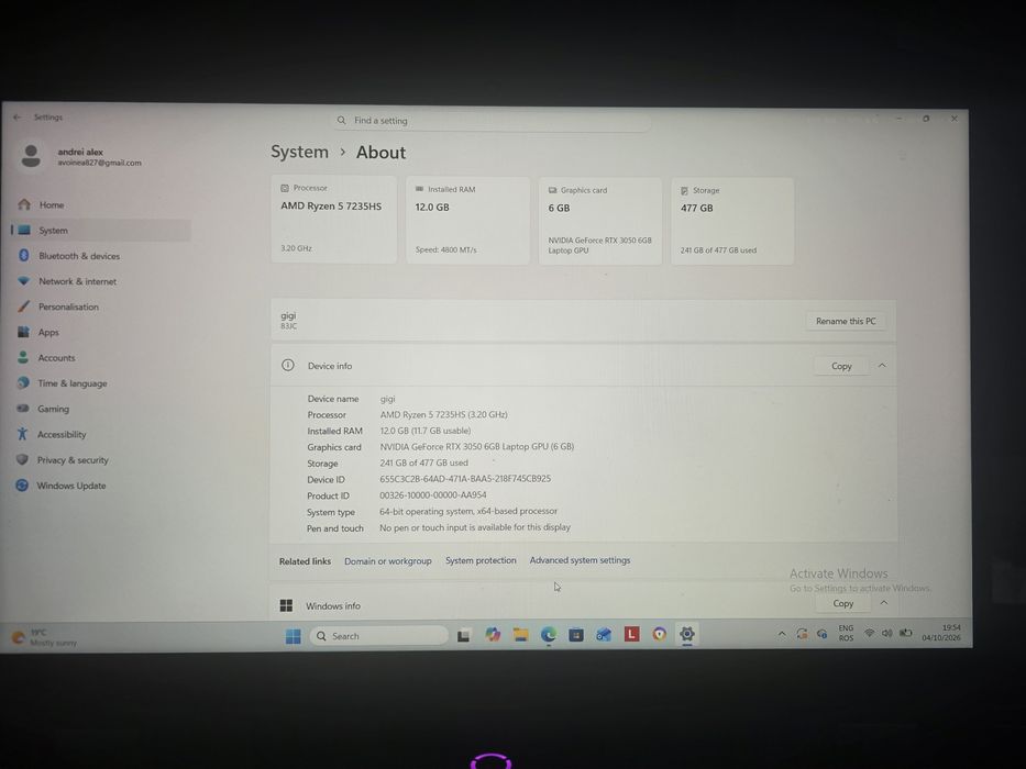 Vănd/Schimb Lapotp Gaming