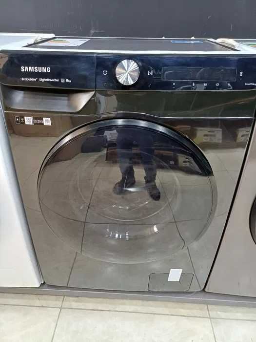 Стиральная машина Samsung 8кг WW80AG6L28BB Inverter AI EcoBubble Steam
