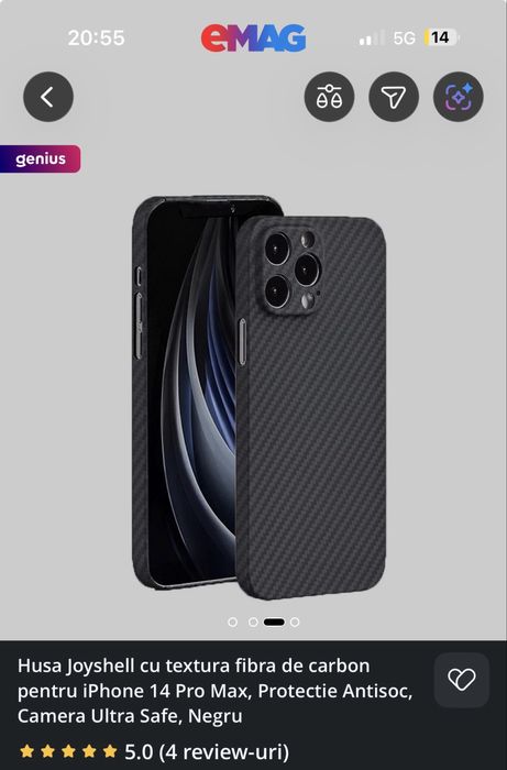 Husă si folie ecran Iphone 14 Pro Max