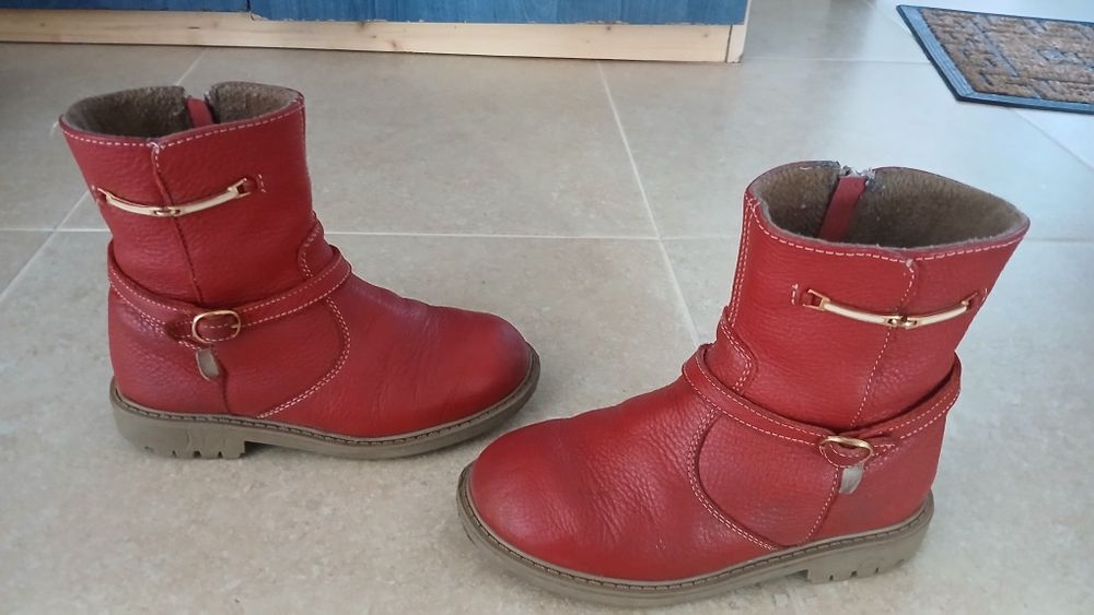 Cizme de piele pentru copii, marimea 32