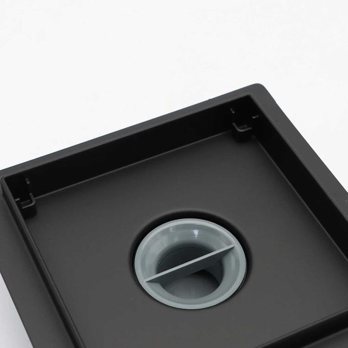 15см Квадратен подов сифон за плочка - черен / инокс / златен