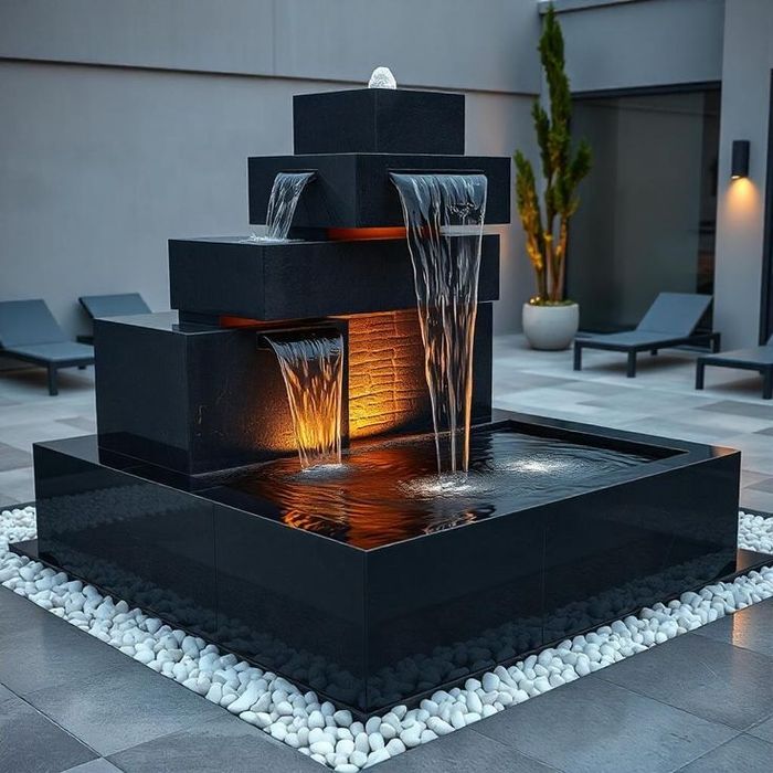 Фонтаны, водопады, декор в современном стиле