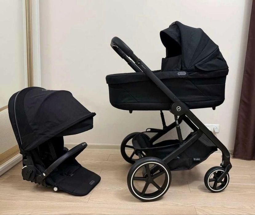 Cărucior 2 în 1 CYBEX Balios S Lux - Negru (Moon Black/Deep Black