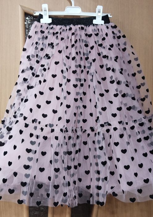 Фатиновая юбка с сердечками