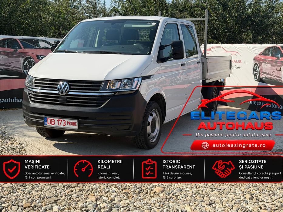 Volkswagen Transporter T6.1 Doka T6,1 DOKA, 6 locuri, clima, carte service, distributie efectuata