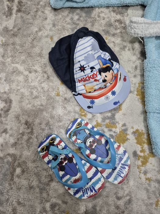 Set plaja/apa halat papuci copii