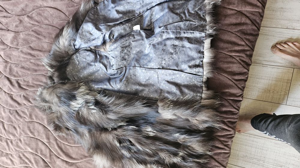 Дамско елече от сребриста лисица