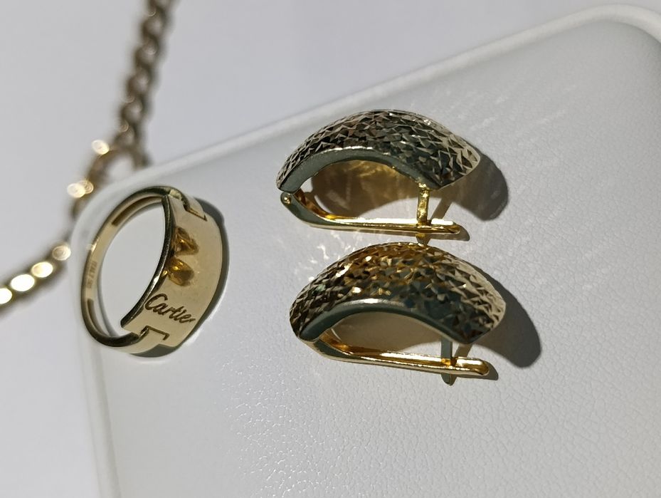 Золотые серьги, цвет жёлтый, Турецкая изделия, проба 585, вес 2,63