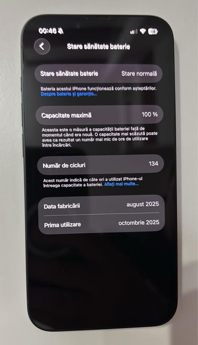 Vand/schimb  Iphone 16e Black 256 GB  ca nou cu  Iphone 15-16-17-17 Pro 256 GB