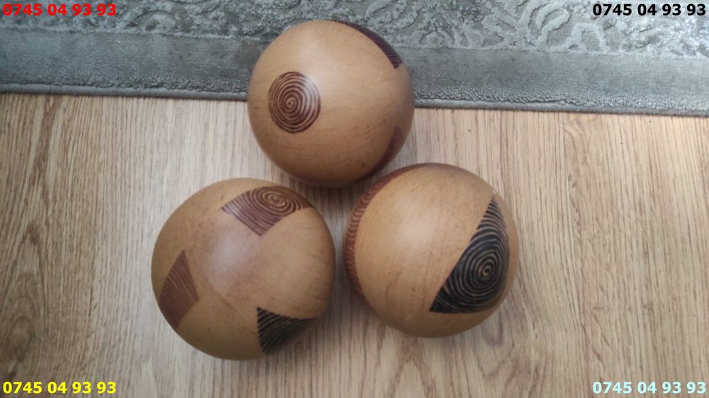 bile ornamentale din ceramica imitatie lemn diametru 10cm pret pe 3